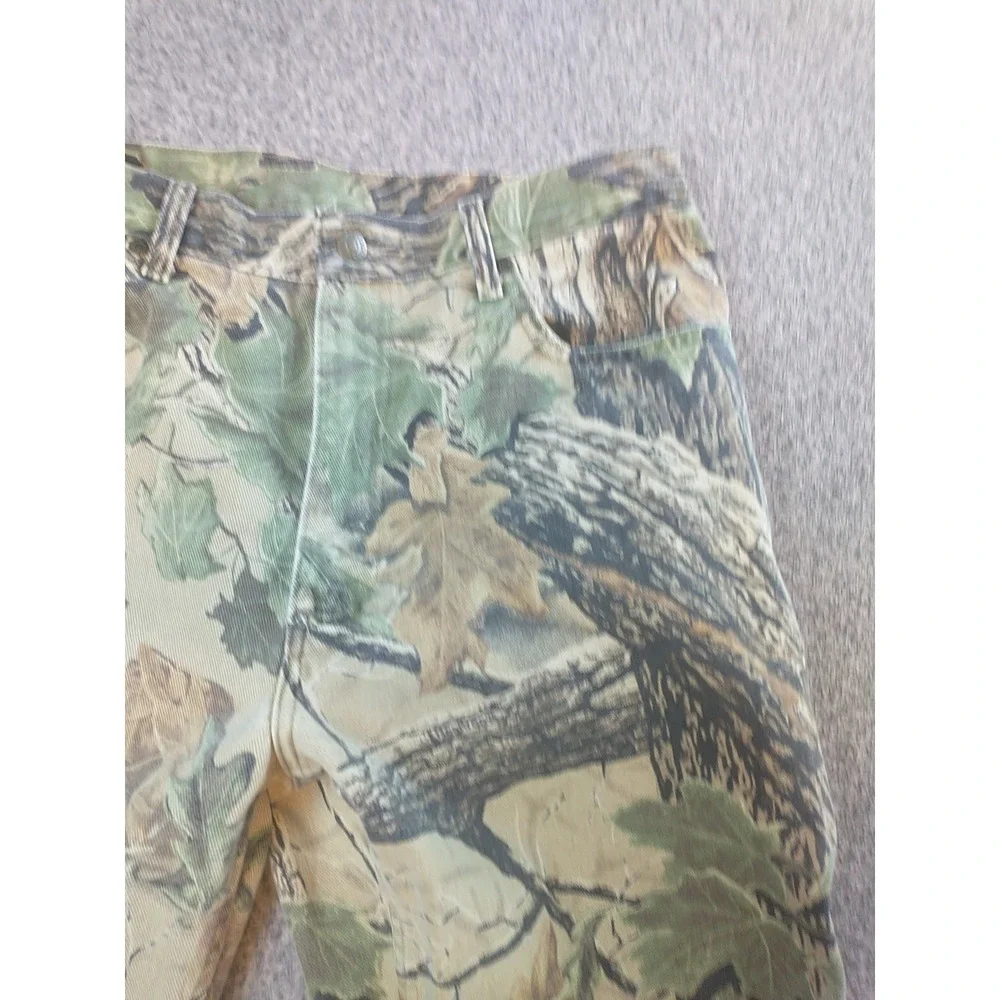 Cabelas Realtree Camo Pants Mens 32 Regular Straight Leg Cotton Canvas Hunting